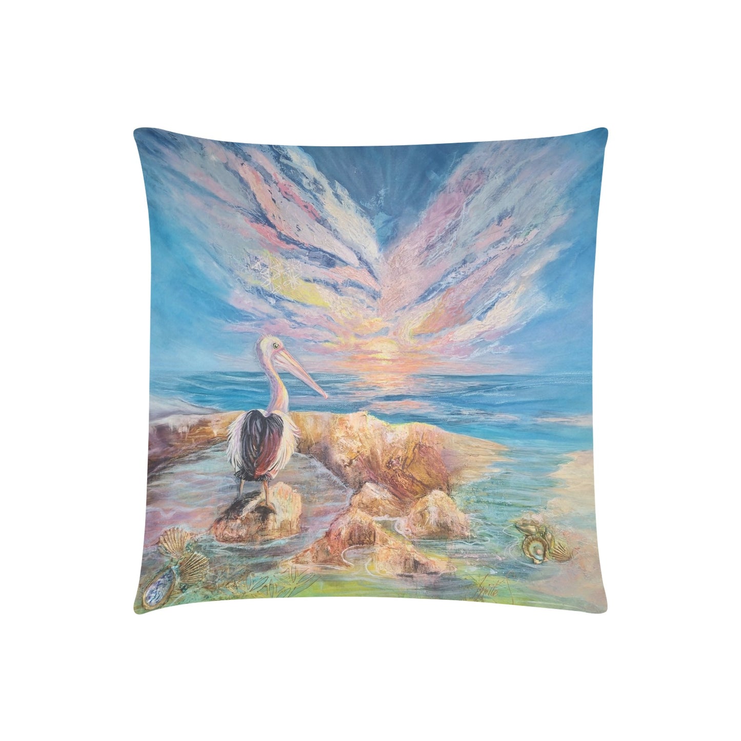 The Watcher at Day's End Zippered Pillow Case