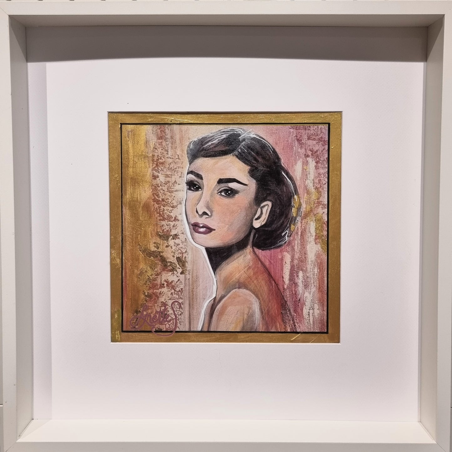 AUDREY ROSE EMBELLISHED PRINT - FRAMED