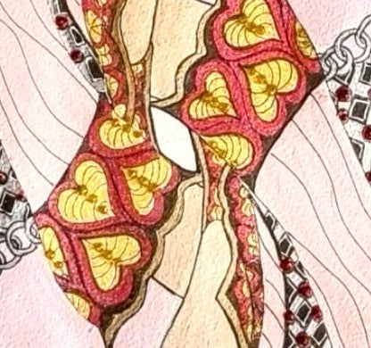 Queen of Hearts - Original with Frame