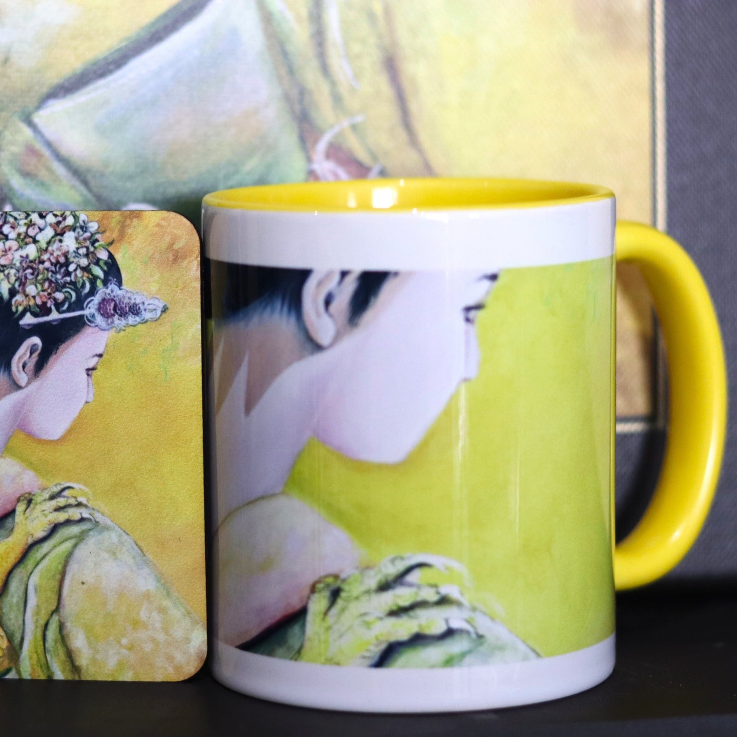 Geisha & Dragons Cup and Coaster Set – Self Esteem