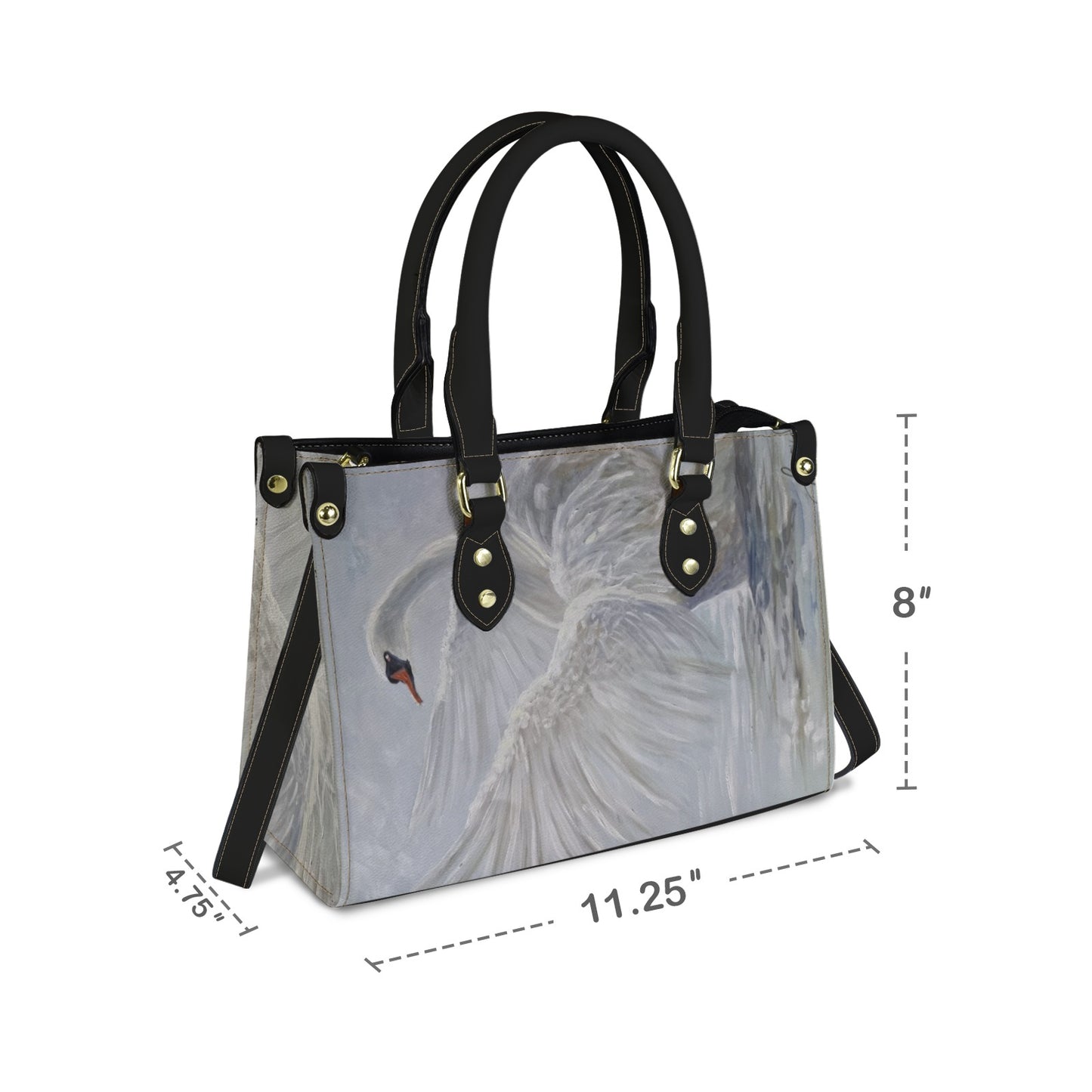 Swan Lake Handbag PU Leather Handbag-Small