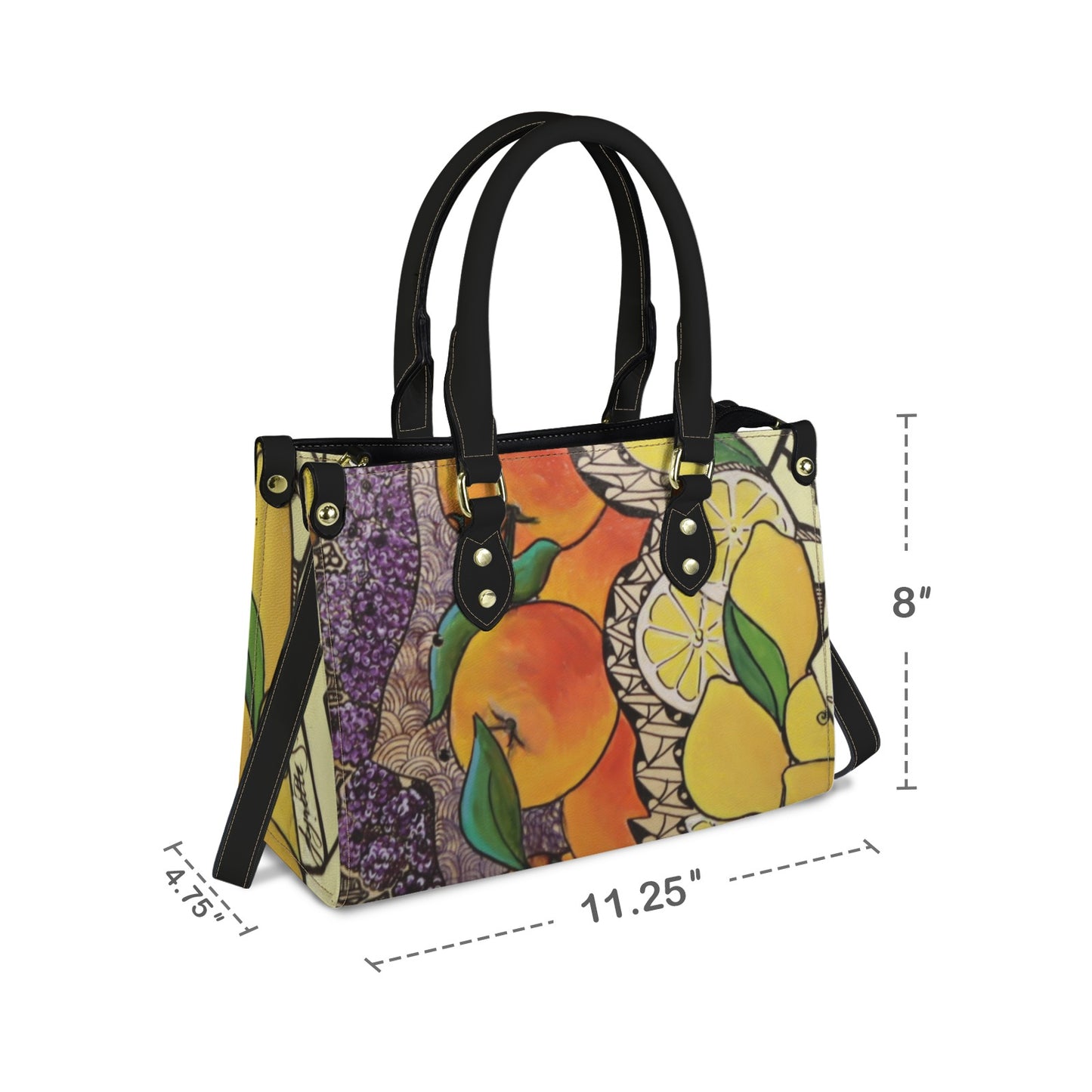 Fruit Skate Art handbag PU Leather Handbag-Small