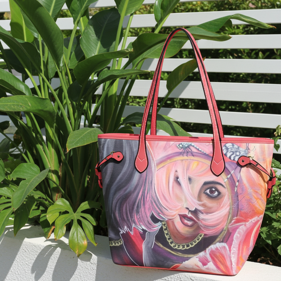 Shop unique handbags and tote bags featuring original artwork by Lynette Mary Skeers. Art-inspired designer bags with new styles added regularly.