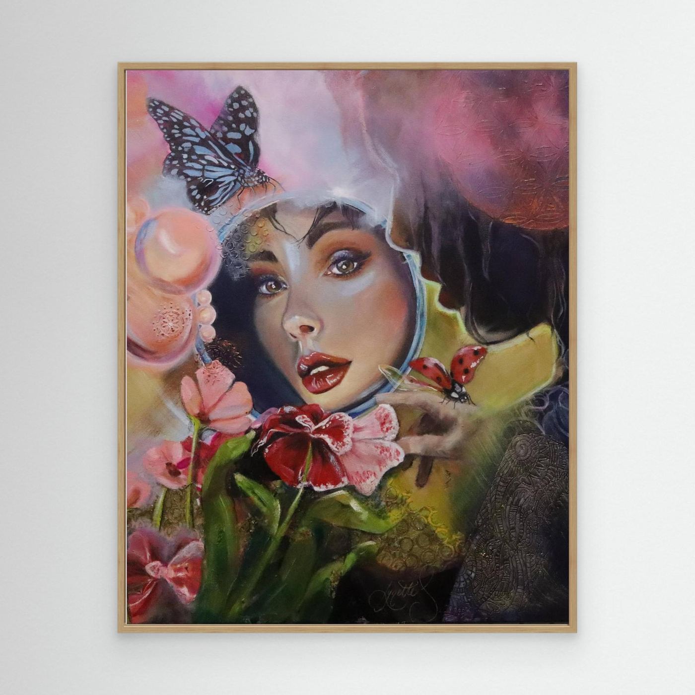 Reflections Collection - Crimson Bloom - Canvas Print