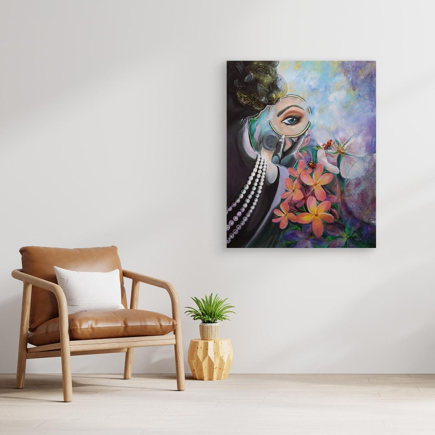 Reflections Collection - Plumeria Pearl - Canvas Print