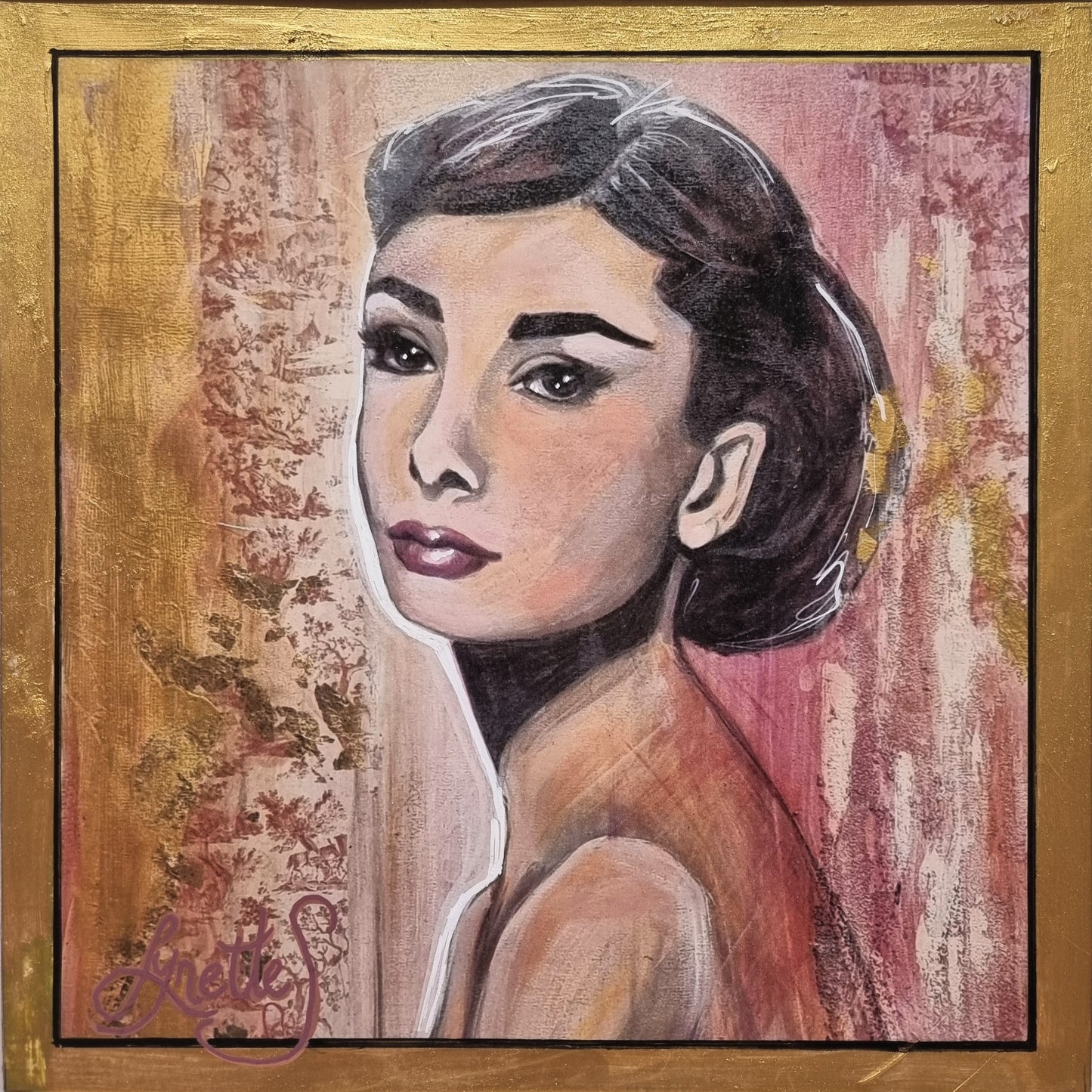 AUDREY ROSE EMBELLISHED PRINT - FRAMED