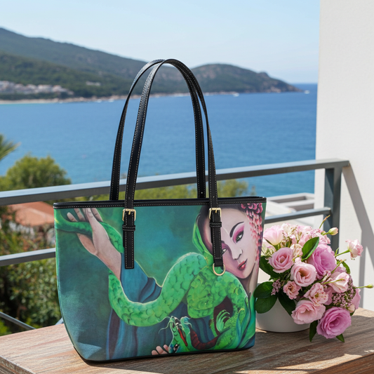 Designer tote bag featuring original artwork by Australian artist Lynette Mary Skeers