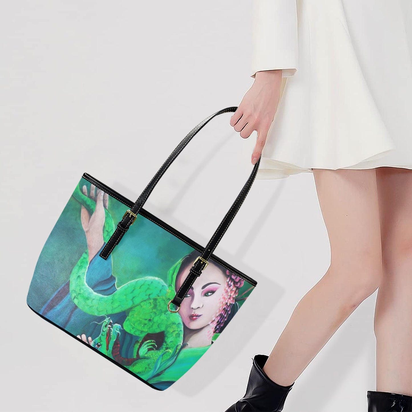Designer tote bag featuring original artwork by Australian artist Lynette Mary Skeers
