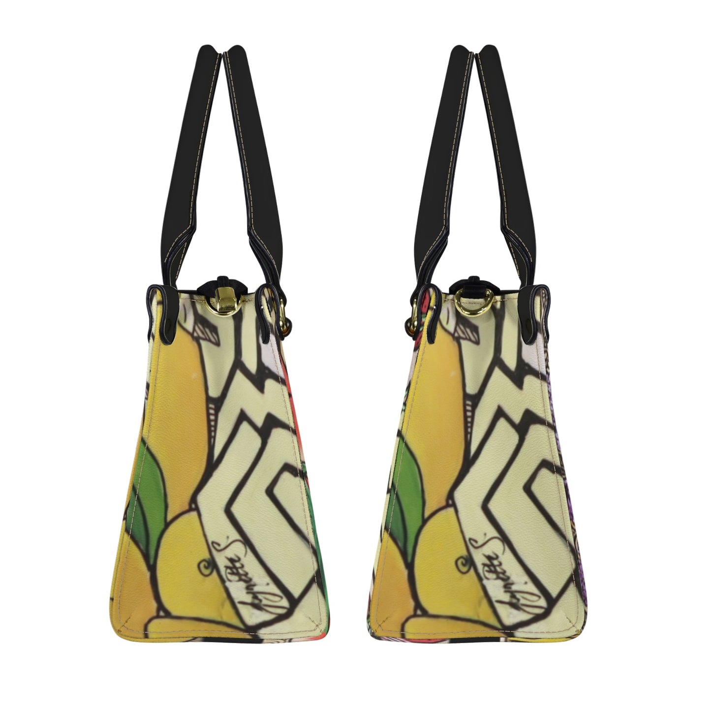 Fruit Skate Art  handbag PU Leather Handbag-Small