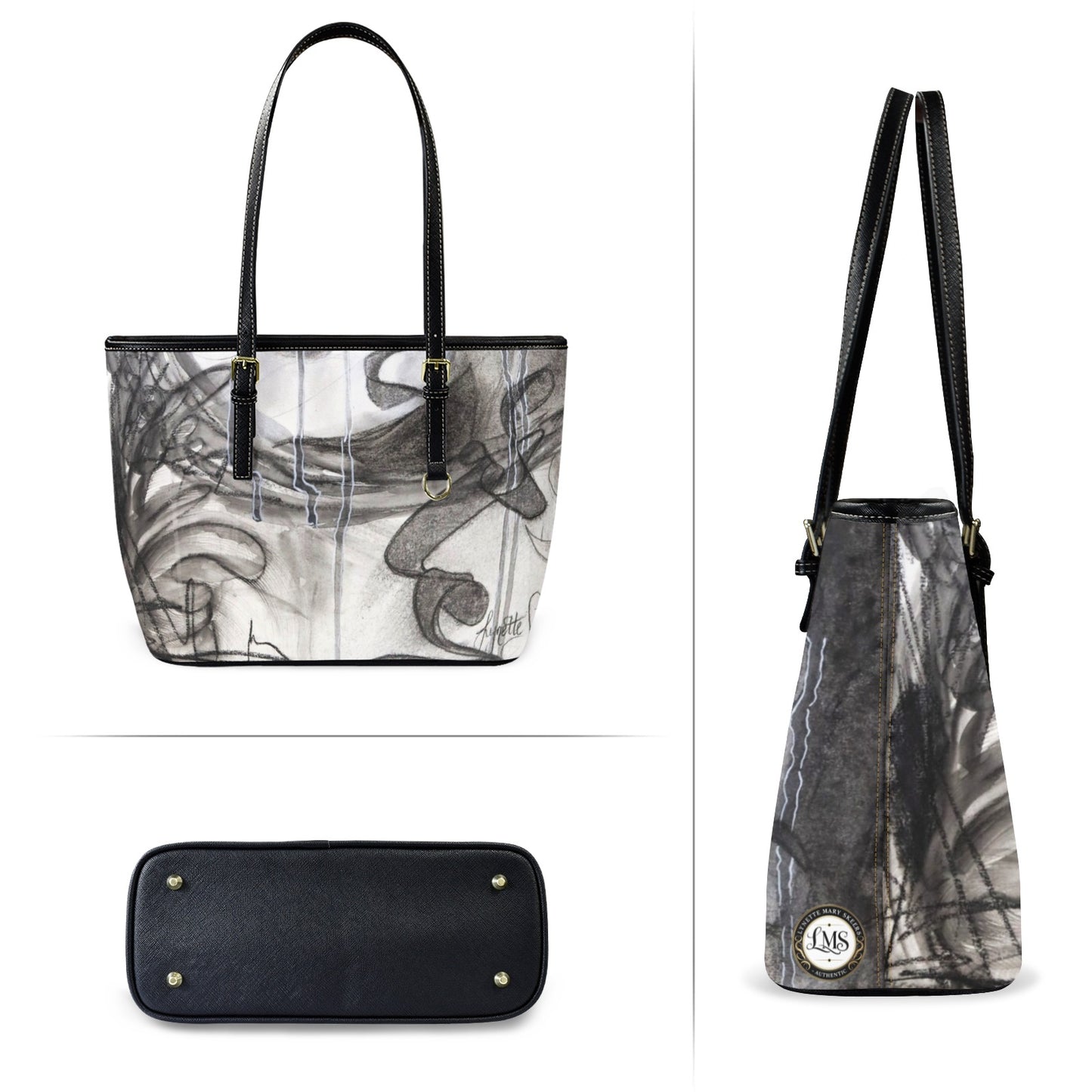 You Can't See Me Tote Bag Leather -Small