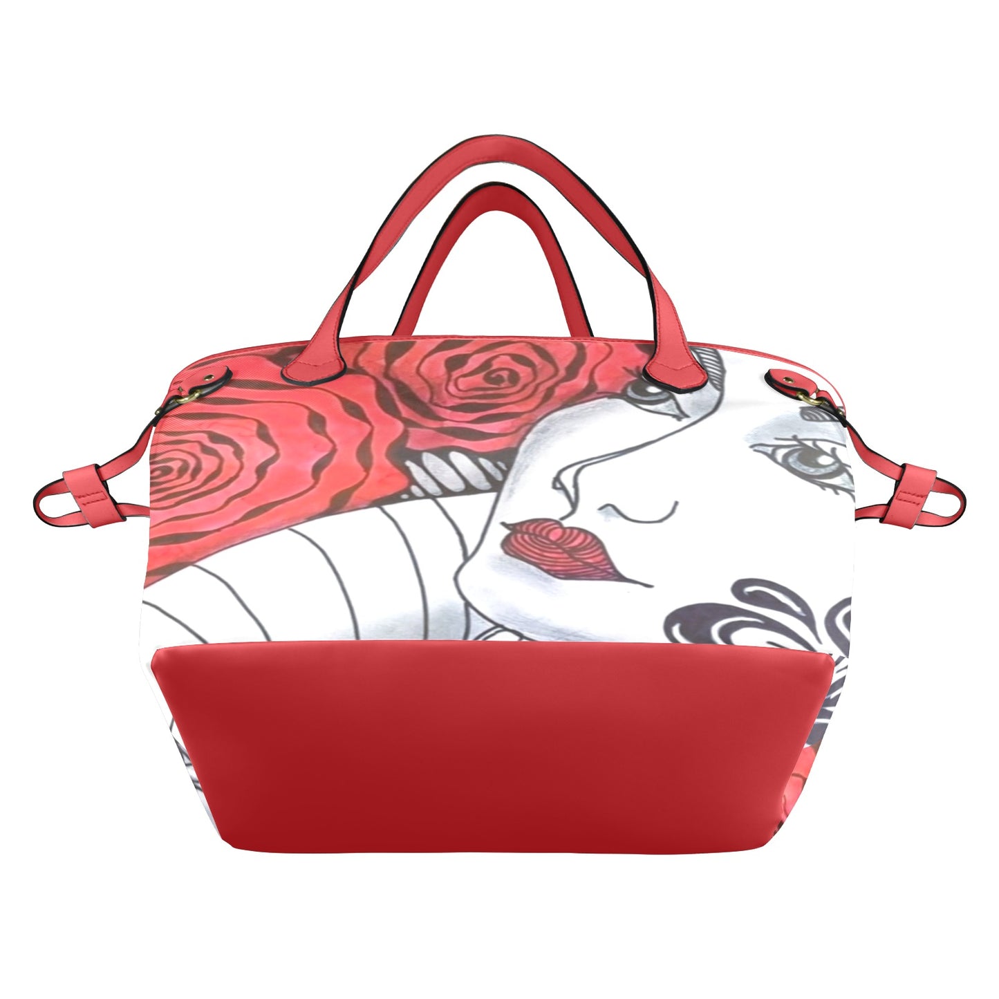 Splash of Red Zen Clover Canvas Tote Bag
