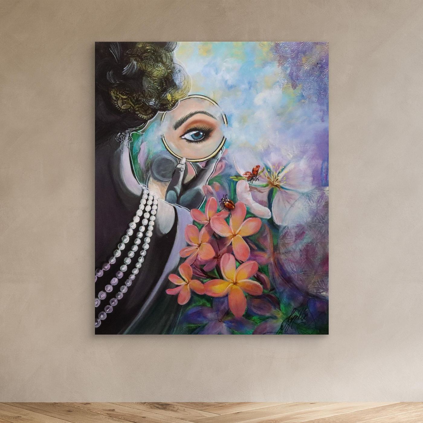 Reflections Collection - Plumeria Pearl - Canvas Print