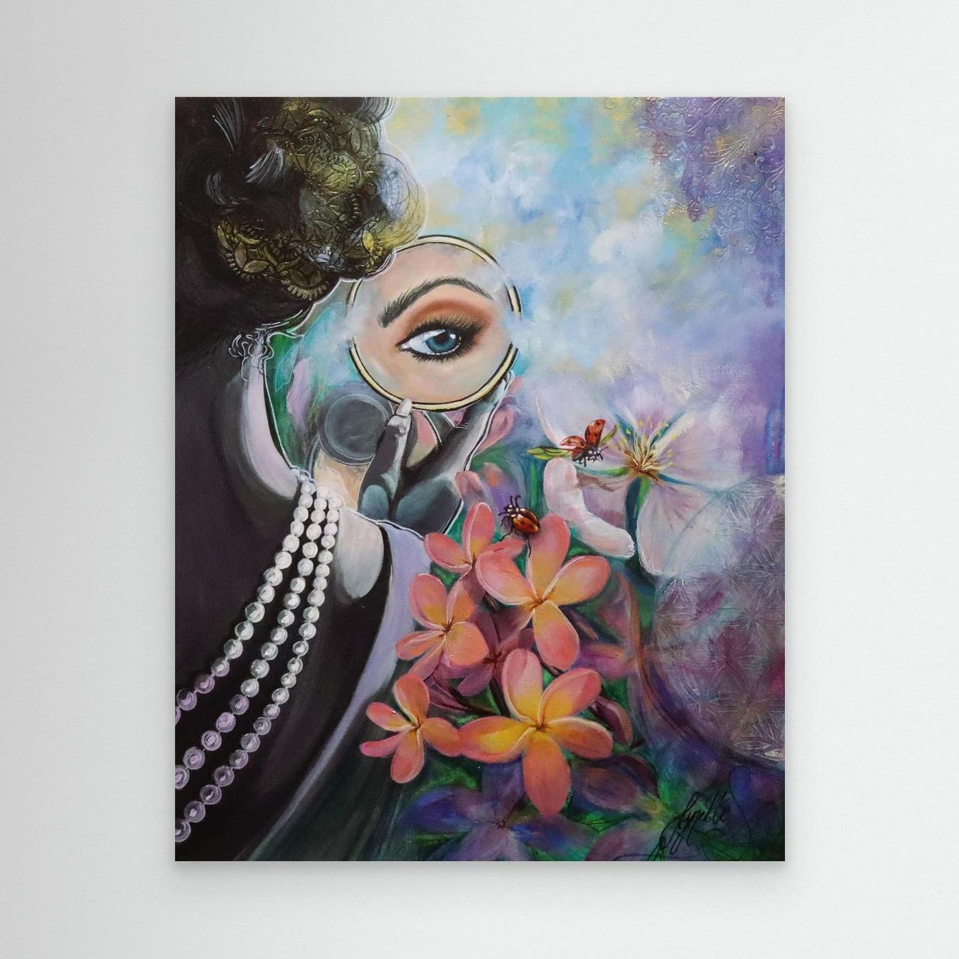 Reflections Collection - Plumeria Pearl - Canvas Print