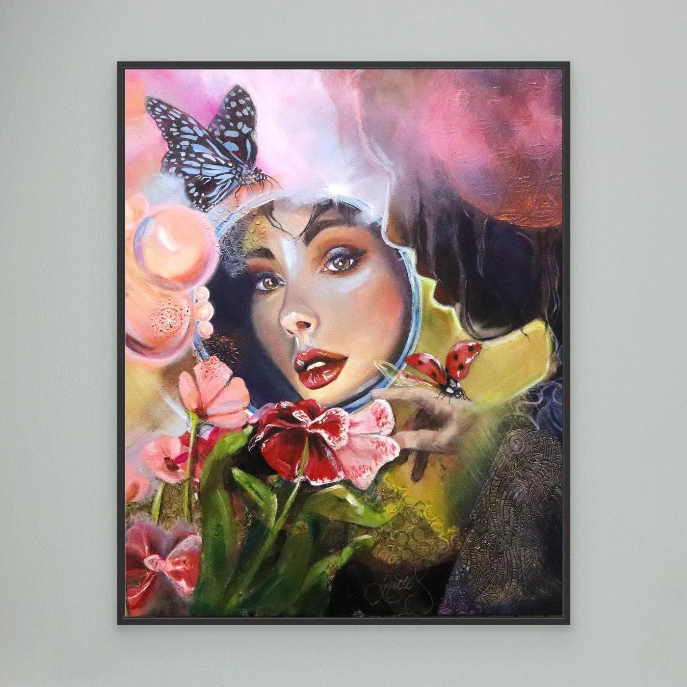 Reflections Collection - Crimson Bloom - Canvas Print