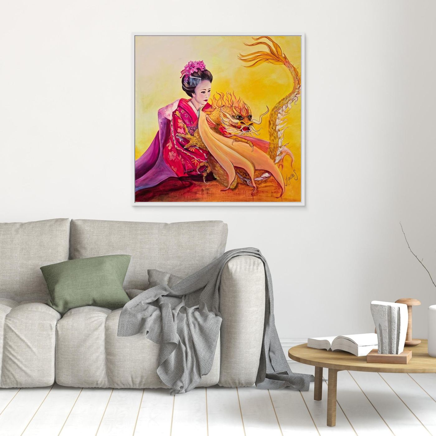 Golden Dragon - Solar Star Chakra  Canvas  Print