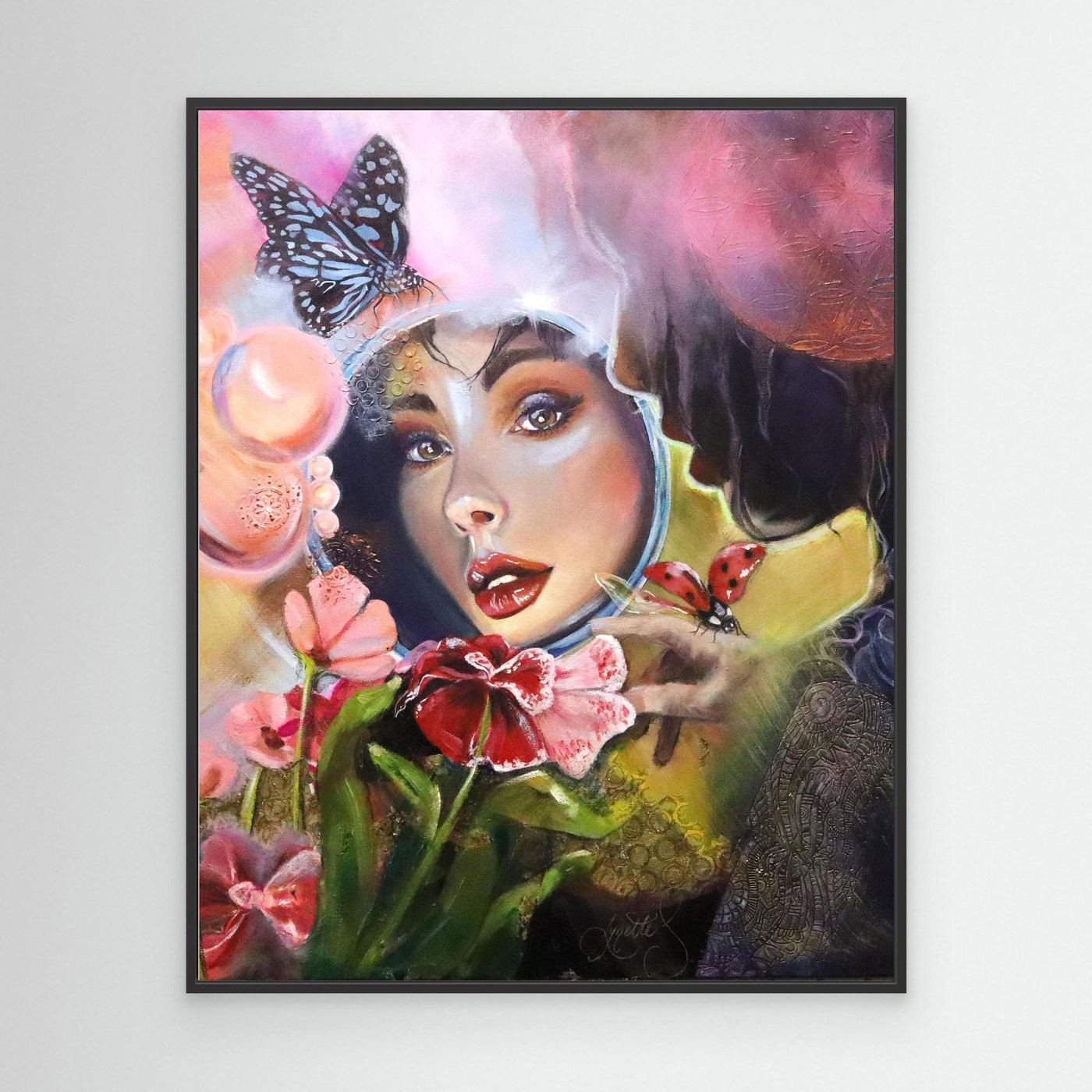 Reflections Collection - Crimson Bloom - Canvas Print
